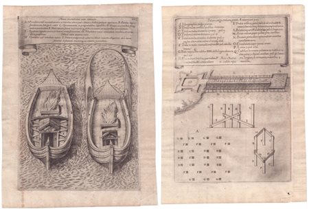  
Brulotti (navi incendiari) | Ponte costruito sul fiume Schelda 1640 ca.
 