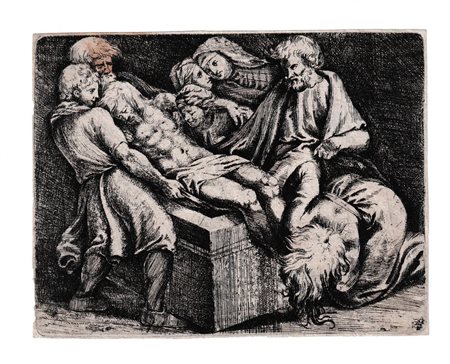 Raffaello Sanzio (Urbino , 1483 - Roma, 1520) 
Deposizone anonimo incisore del XVII secolo
 