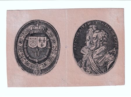 Simon van de Passe (1595 - 1647) 
Enrico IV, re di Francia, e Maria di Medici, da una medaglia d'argento 1624 ca.
 
