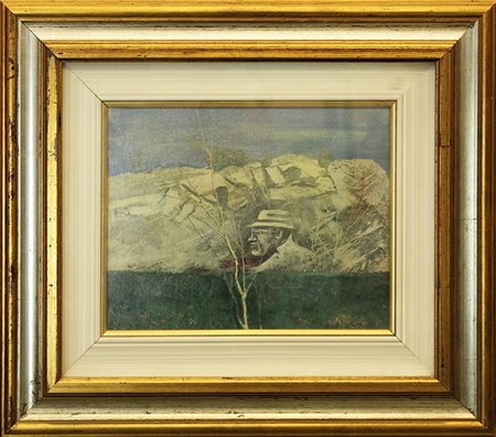 GIUSEPPE BANCHIERI, "Figura nel paesaggio", gennaio 1969