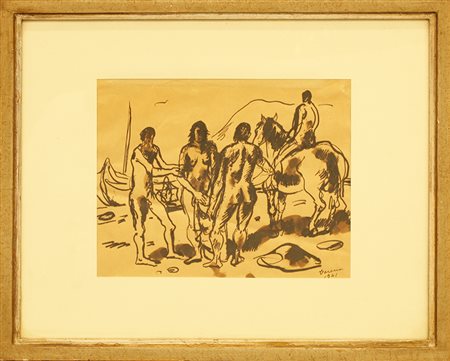 FELICE CARENA, "Nudi", 1941