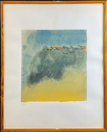 Carlo Mattioli "Senza titolo" 
litografia a colori
cm 59x49
firmata e numerata 1