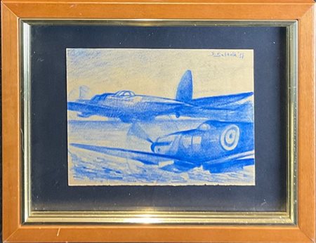 Dante Baldelli (Attr.) "Aerei" 1935
Pastelli su carta
cm 16x20,5
firmato e data