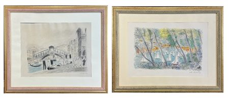 Michele Cascella Due litografie a colori di misure diverse
misura max cm 32x46
f