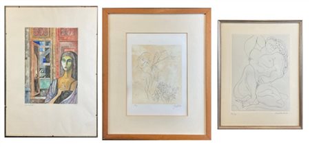 Franco Gentilini - Domenico Cantatore - Lucio Ranucci
Tre acqueforti raffiguran