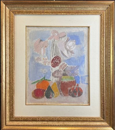 Bruno Saetti "Senza titolo" 
affresco su tela
cm 46x38
firmato in basso a destra