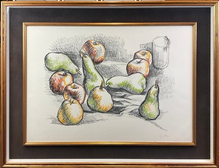 Renato Guttuso "Natura morta" 
litografia a colori - prova d'artista
cm 50x70
fi