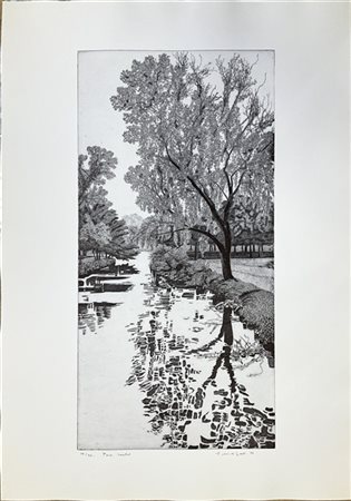 Federica Galli "Parco Lambro" 1989
acquaforte
(lastra cm 79,5x39; foglio cm 99,5