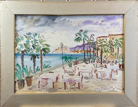 Mario Cortiello "Imperia dall'Hotel Kristina" 1968
olio su tela
cm 50x70
firmato