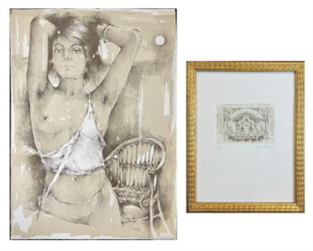 Franco Tardonato - Teodoro Cotugno
Lotto composto da una litografia e un'acquaf