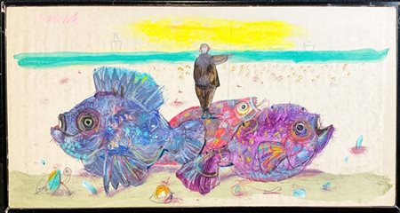 Antonio Possenti "Senza titolo" 1990 circa
tecnica mista su cartone
cm 25x49
fir