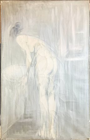 Giuseppe Ajmone "Nudo di schiena" 1967
olio su tela
cm 115,5x73
firmato e datato