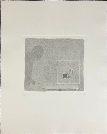 Gianfranco Ferroni "L'ombra" 1991
acquaforte
(lastra cm 21,7x24,7; foglio cm 50x