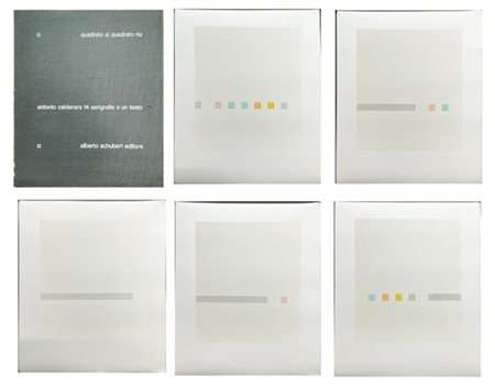 ANTONIO CALDERARA "Quadrato si quadrato no" 1972
quattordici serigrafie a colori