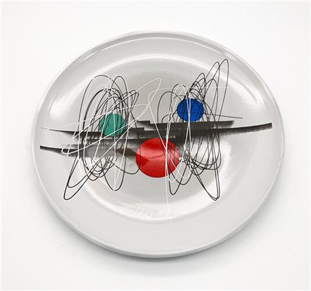 Roberto Crippa "Spirali" 
piatto multiplo in ceramica serigrafata - prova d'arti