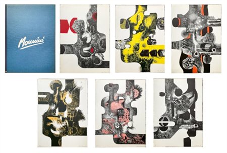 Alvaro Monnini "Viaggio all'interno" 1972
cartella contenente sei litografie a c