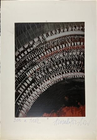 Arnaldo Pomodoro "Composizione" 
serigrafia a colori - Bon a tirer
cm 100x70
fir