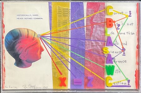 BEN PATTERSON "Historically, hard heads defines common" 1992
tecnica mista e col