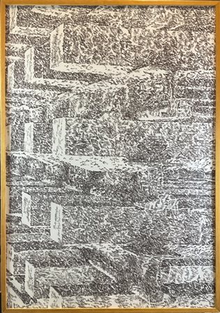 Elisabeth Scherffig "I Schienen" 1995
frottage su carta
cm 100x70
datato e titol