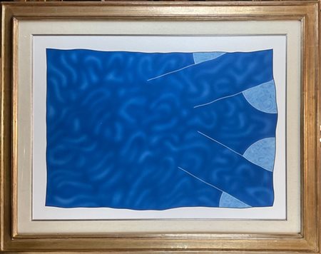 Pino Pinelli "Topologia" 1973
acrilico su tela
cm 73,5x100,5
firmato, titolato e