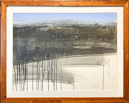 Antonio Pedretti "Studio per Paesaggio" 1993
tecnica mista su cartoncino
cm 70x9