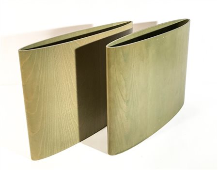 Ingo knuth Lotto composto da due contenitori a sezione ellissoidale in multistra