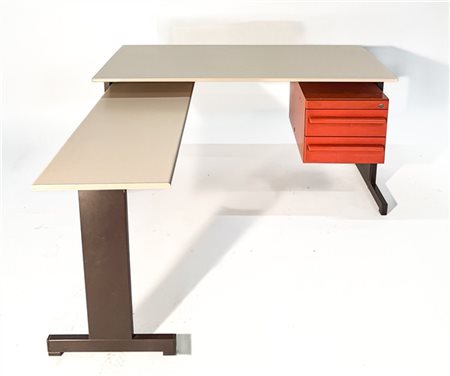 Ettore Sottsass Scrivania della serie della serie "Sintesis". Olivetti, Ivrea, a