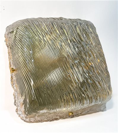 Toni Zuccheri Plafoniera modello "838.04". Murano, anni '80. Vetro cristallo e s