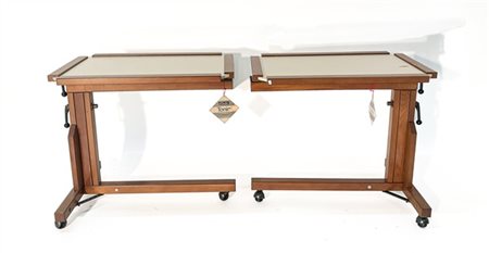 Umberto Brandigi Coppia di carrellini pieghevoli modello "Tonio". Produzione Cia