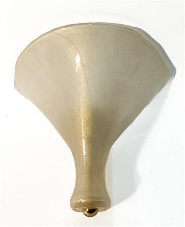 Venini Applique in vetro soffiato cristallo con applicazione di foglia d'oro cid