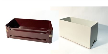 Kartell Lotto composto da un portafiori in ABS bianco modello "4694" unito a una