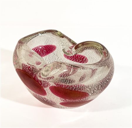 Avem Ciotola in vetro soffiato sommerso con inclusione di macchie in vetro cicla