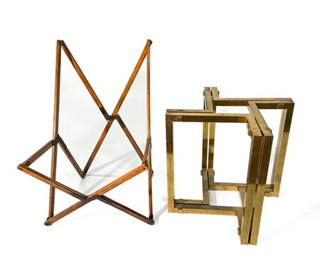 Lotto composto da una struttura di poltrona "Tripolina" in legno. Italia, anni