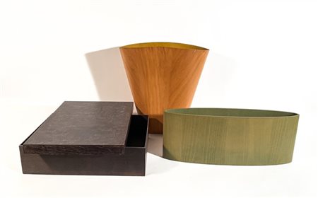 Ingo knuth Lotto composto da una scatola con coperchio, un vaso ellissoidale in