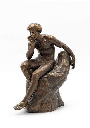 Da Julien Morier

"Efebo sulla roccia" 
scultura in metallo (h cm 30) 
firmata