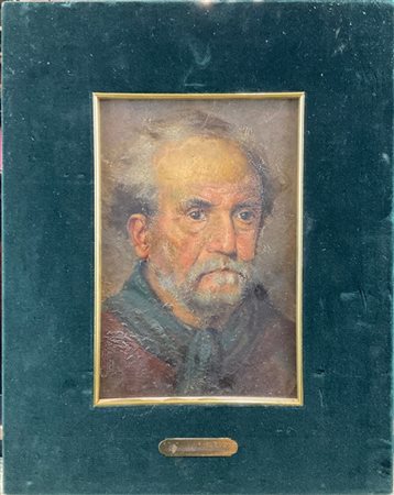 Nazzareno Sidoli "Ritratto virile" 
olio su cartone (cm 22x14)
firmato in basso