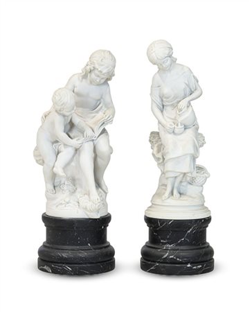 Lorenzo Dal Torrione (secolo XX-XXI)
Due gruppi scultorei in marmo ricomposto s