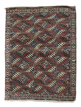 Tappeto Yomut, Turkestan occidentale, secolo XX. Decoro con Memling Gul nei ton