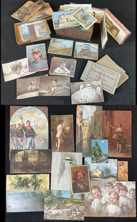 Scatolone proveniente da studio di artista contenente materiale eterogeneo tra