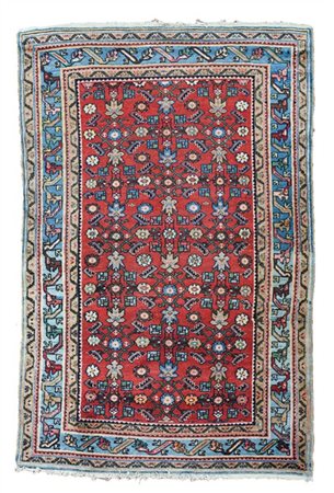 Tappeto Serabend, Persia, secolo XX. Decoro Herati su fondo rosso arancio (cm 1