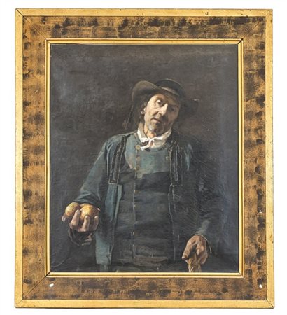 * Scuola del secolo XIX

"Il venditore di patate" 
olio su tela (cm 100x80)
in