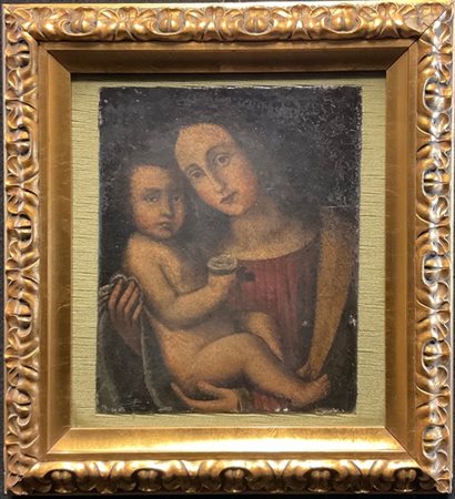 Ignoto

"Madonna col Bambino"
olio su tela (cm 31x25)
in cornice dorata
(difett
