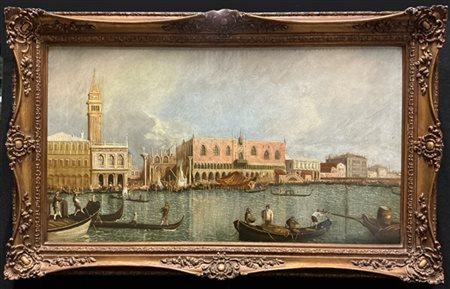 Ignoto di fine secolo XIX - inizio secolo XX "Bacino di San Marco" 
olio su tel