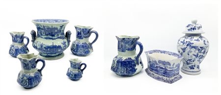 Manifatture diverse. Lotto composto da cinque brocche inglesi di capienze diffe