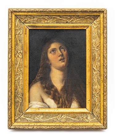 Da Tiziano
"Maria Maddalena"
olio su tela (cm 21,5x16)
reca firma indecifrata i