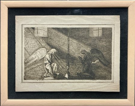 Firma indecifrata del secolo XX

"Angeli" 1920
puntasecca (cm 33x44)
firmata e