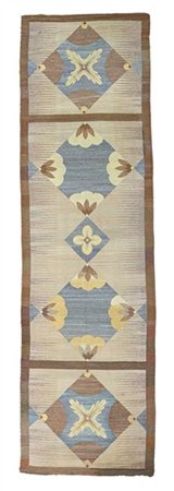 Tappeto passatoia Kilim Aubusson, Francia, recente manifattura. Disegno su comm