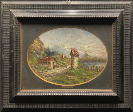 Athos Renzo Brioschi "Paesaggio" 
olio su compensato (cm 28x38)
firmato in basso