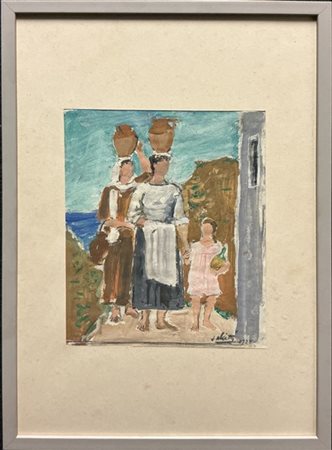 Alberto Salietti "Canefore" 1928
tempera su carta (cm 27,5x22,5)
firmato e datat