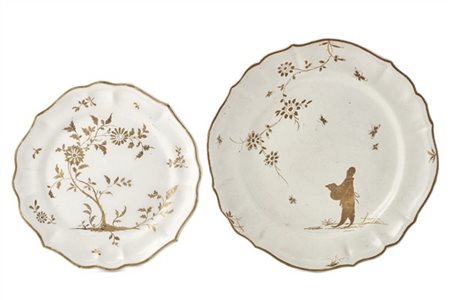 Manifattura di Felice Clerici o Pasquale Rubati, Milano, 1760-80. 
Due piatti m